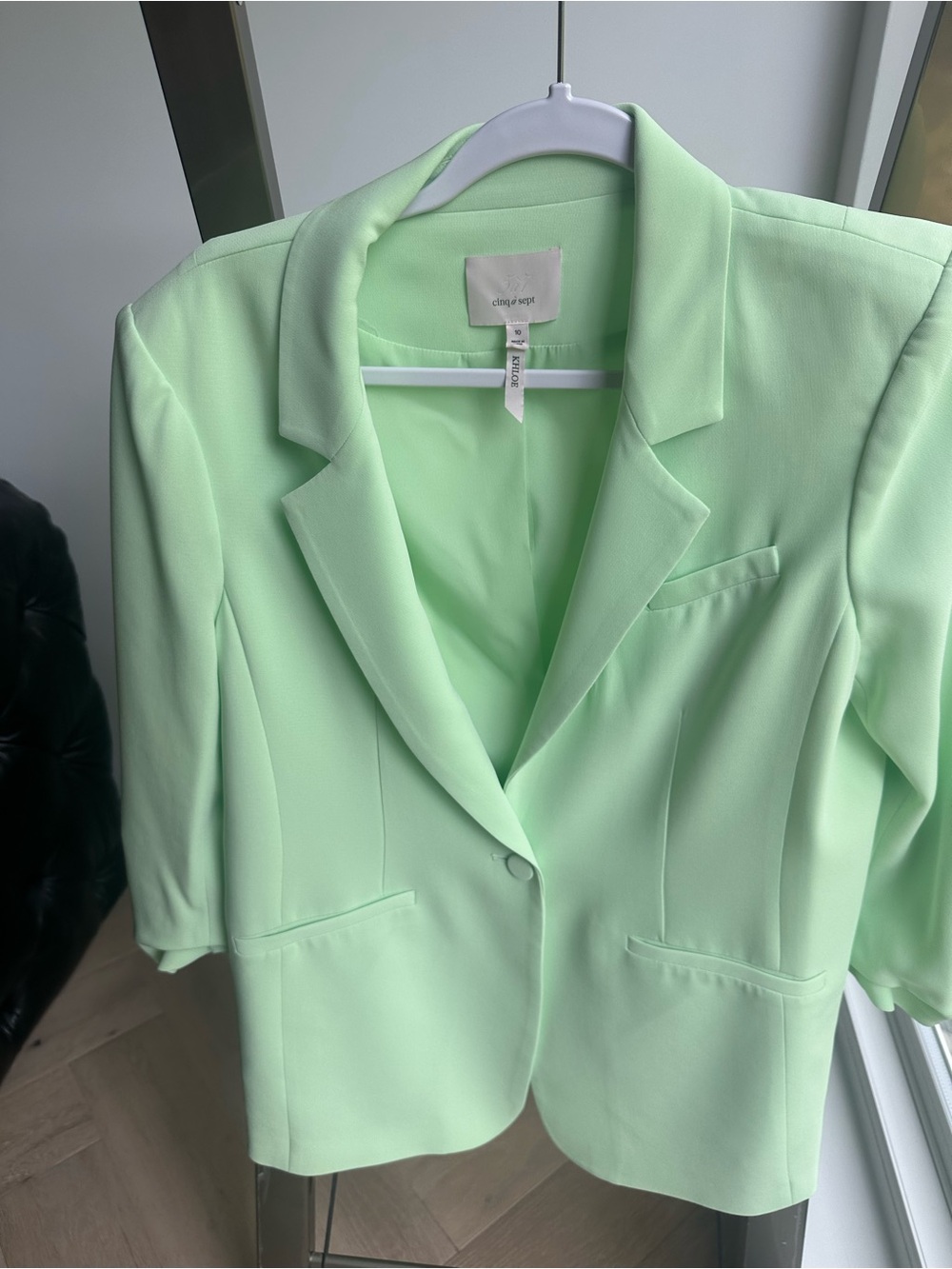 cinq a sept Mint Green Single-Button Blazer size 10